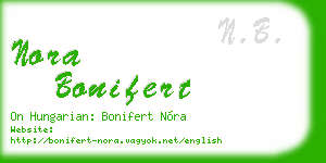 nora bonifert business card